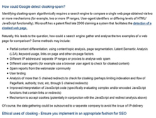 how google detect cloaking spam